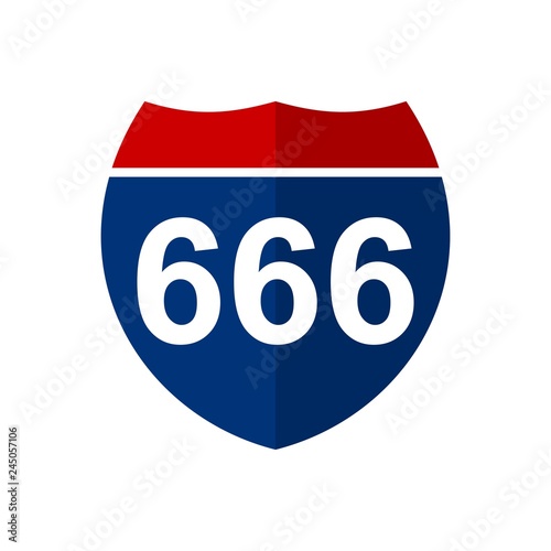 666 Shield vector logo.