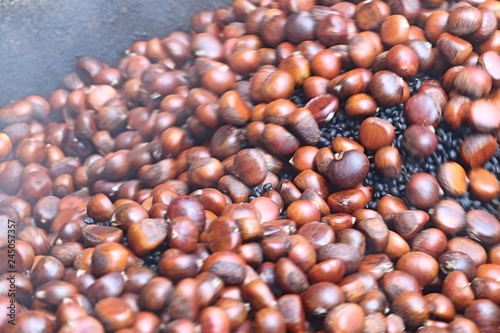 chestnuts seed at street