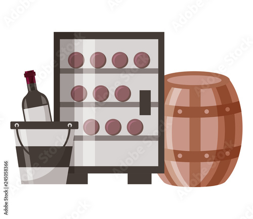 refrigerator wine bottles ice bucket