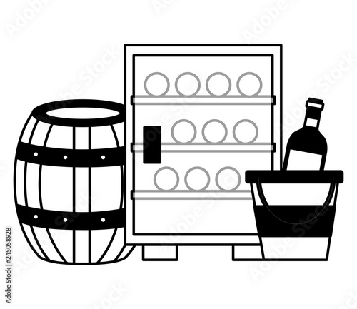 refrigerator wine bottles ice bucket