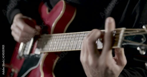 Man playing the guitar