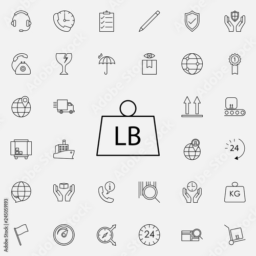 weight LB icon. logistics icons universal set for web and mobile
