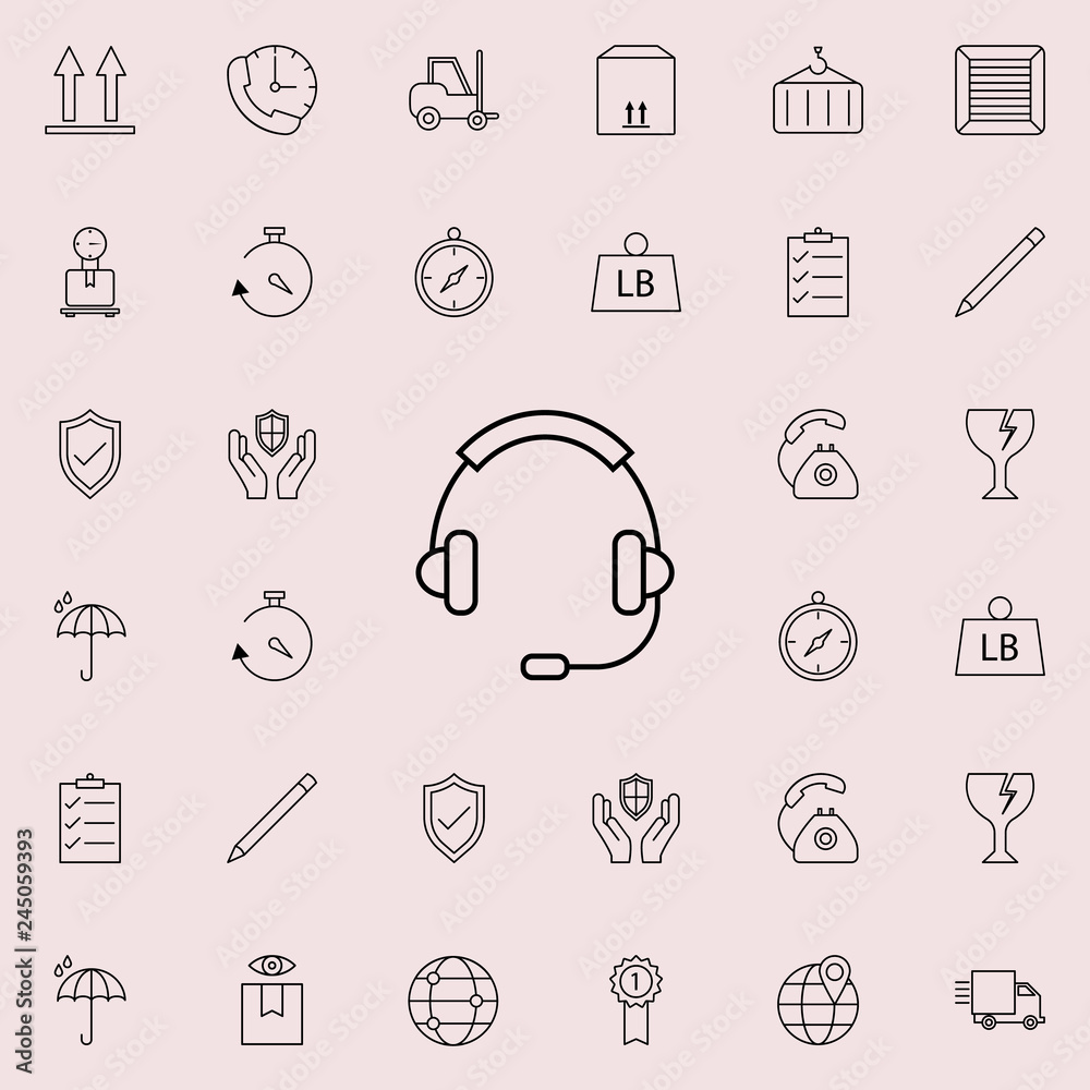 headphone operator icon. logistics icons universal set for web and mobile headphone operator icon. logistics icons universal set for web and mobile
