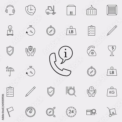 information handset icon. logistics icons universal set for web and mobile