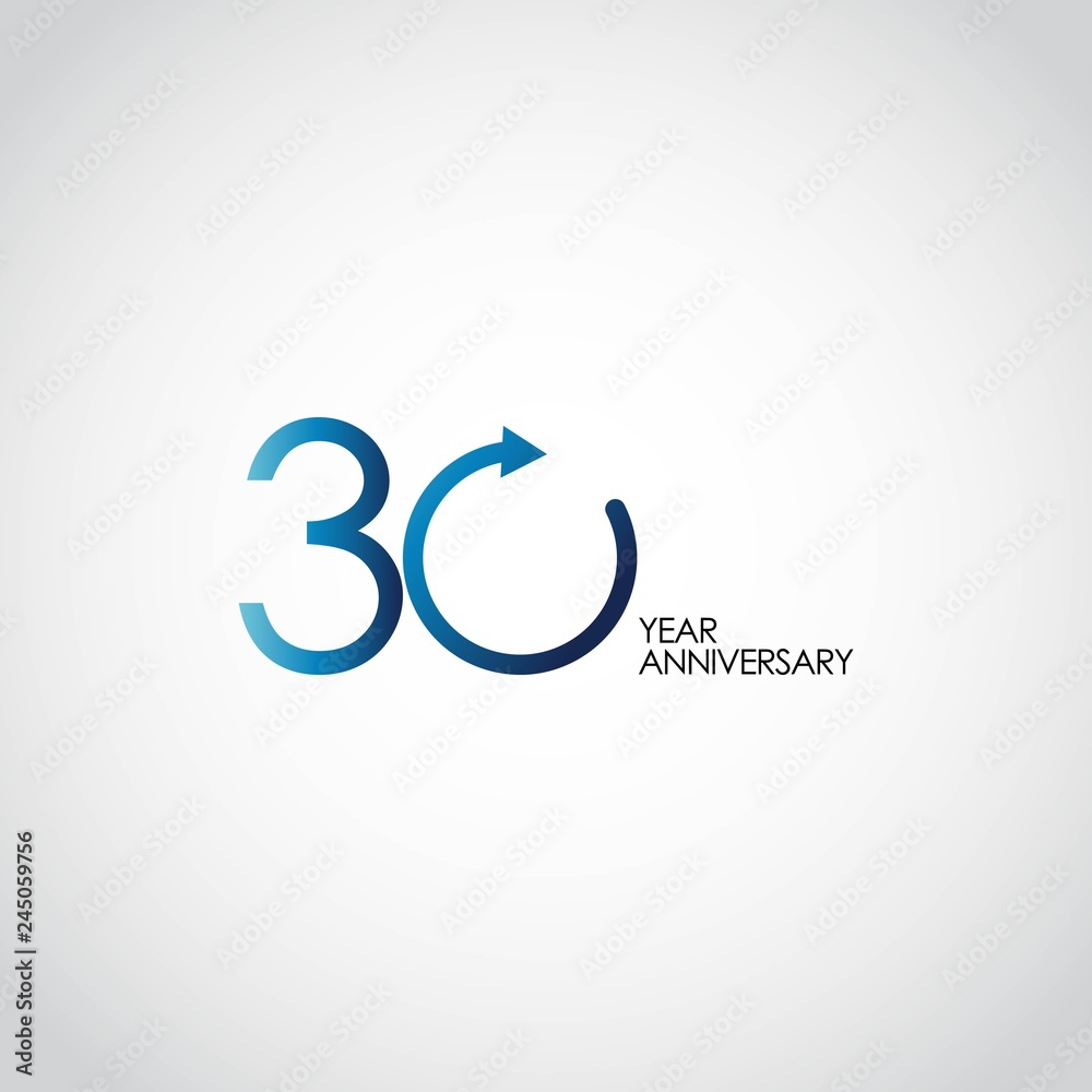 Fototapeta premium 30 Year Anniversary Vector Template Design Illustration