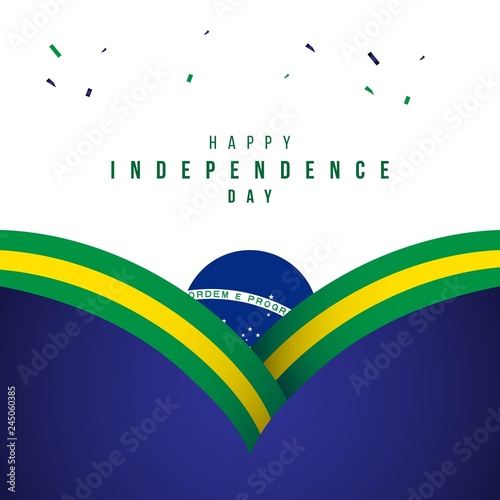 Happy Brazil Independence Day Vector Template Design Illustration