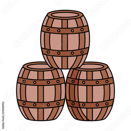 wine wooden barrels