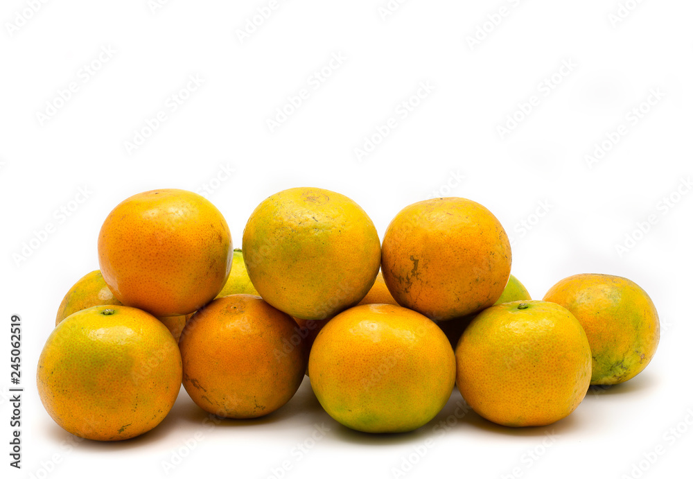 fresh orange on white background.