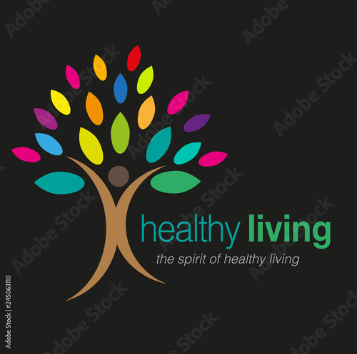 Vector abstract, the Spirit of healthy living.