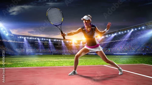 Obraz Wielki tenisista. Różne środki przekazu