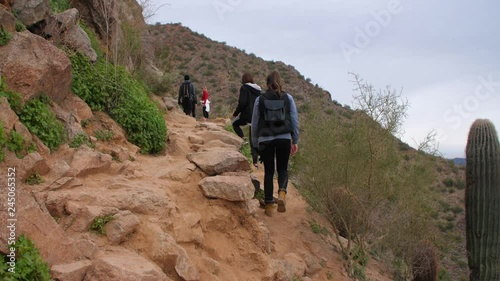 arizona people hiking mountain1 photo