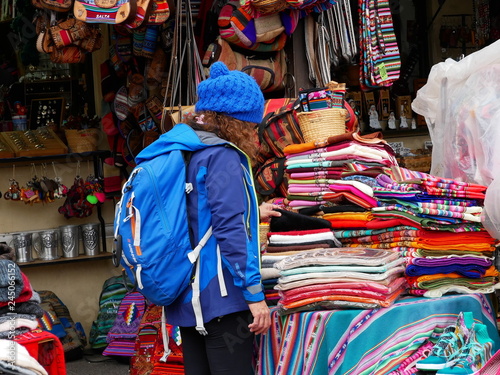 Colorful Andean textiles.