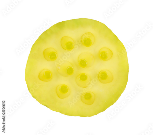 Obraz na płótnie Lotus flower bloom isolated on white background w salonie