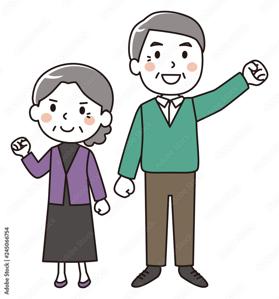 Senior men and women who pose guts Senior men and women who pose guts