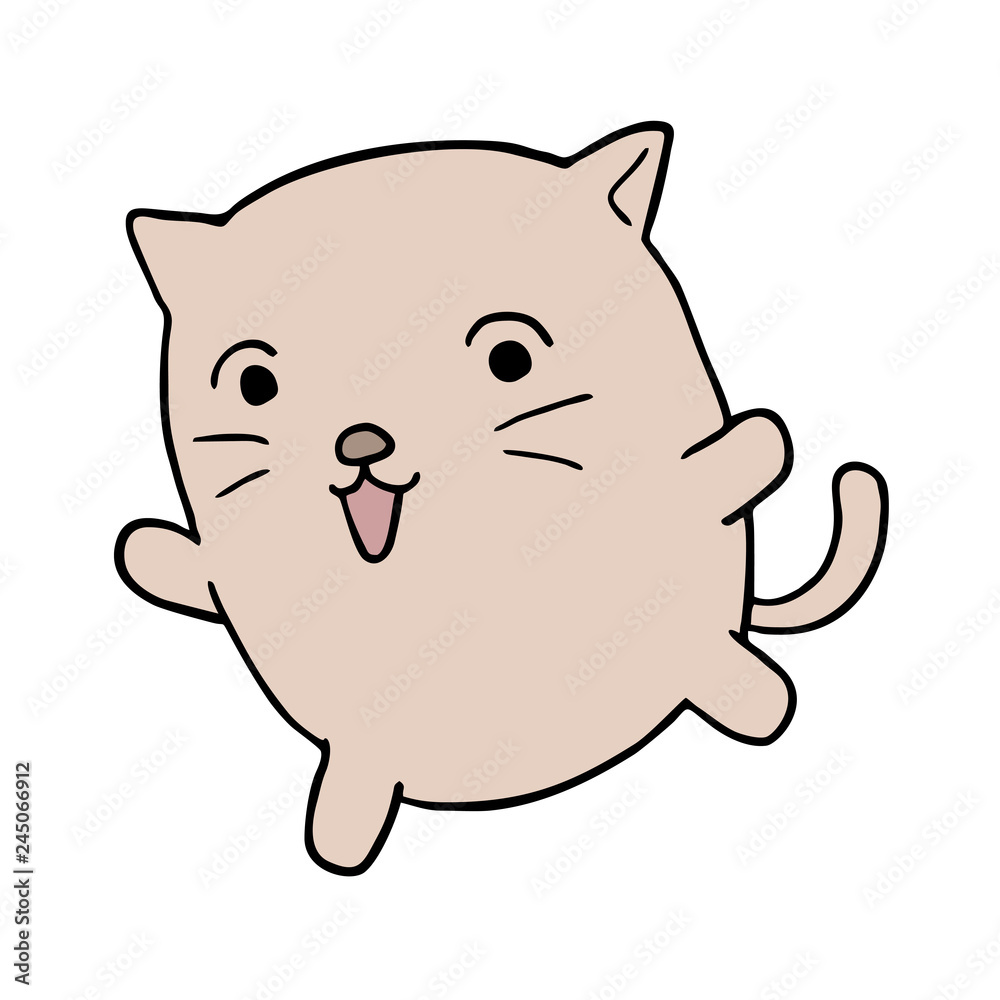 funny baby cat draw