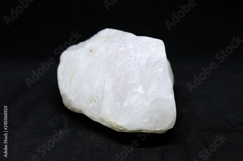 White quartz isolated on black