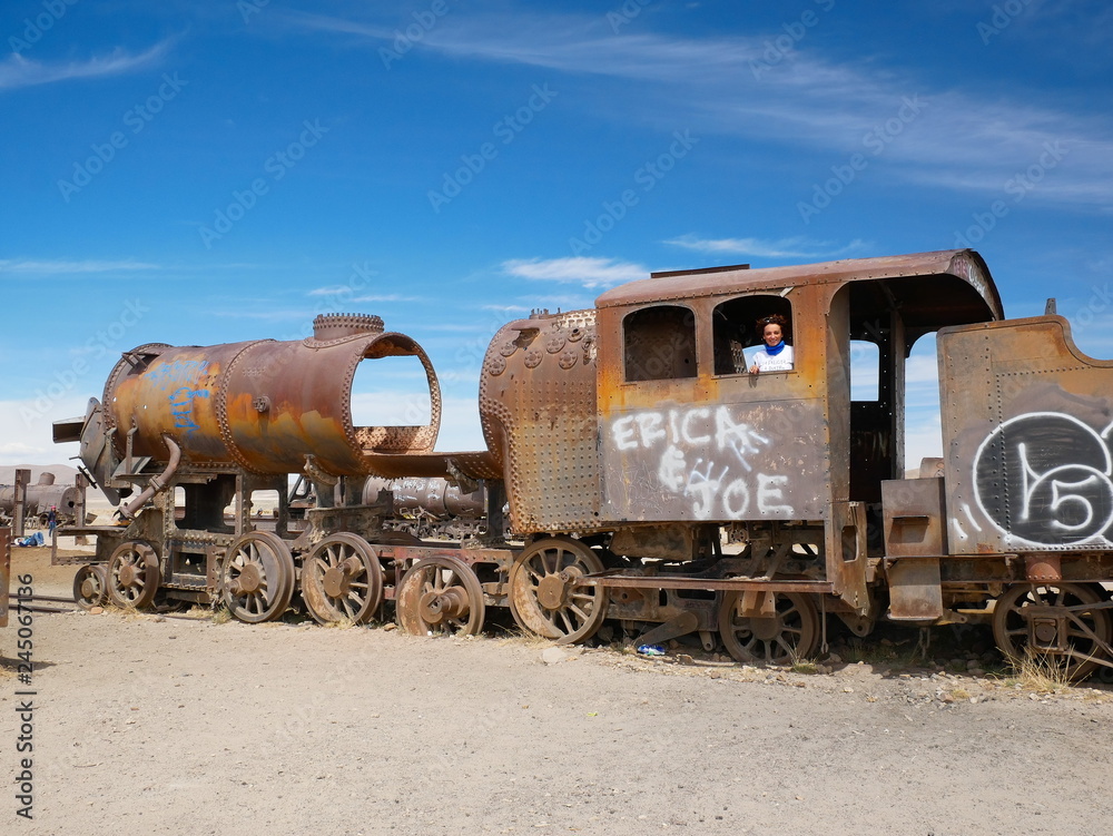 Train cemetary near Uyuni, Bolovia Train cemetary near Uyuni, Bolovia