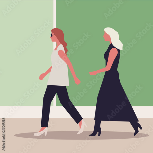Fashion show with top models