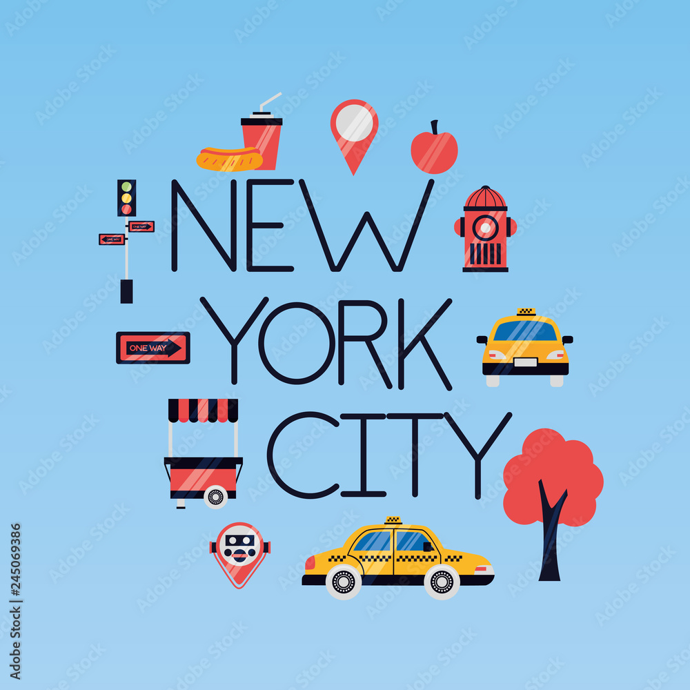 Naklejka premium new york city