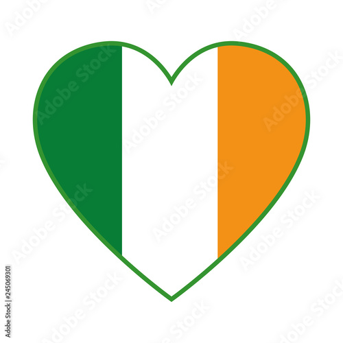 heart with ireland flag