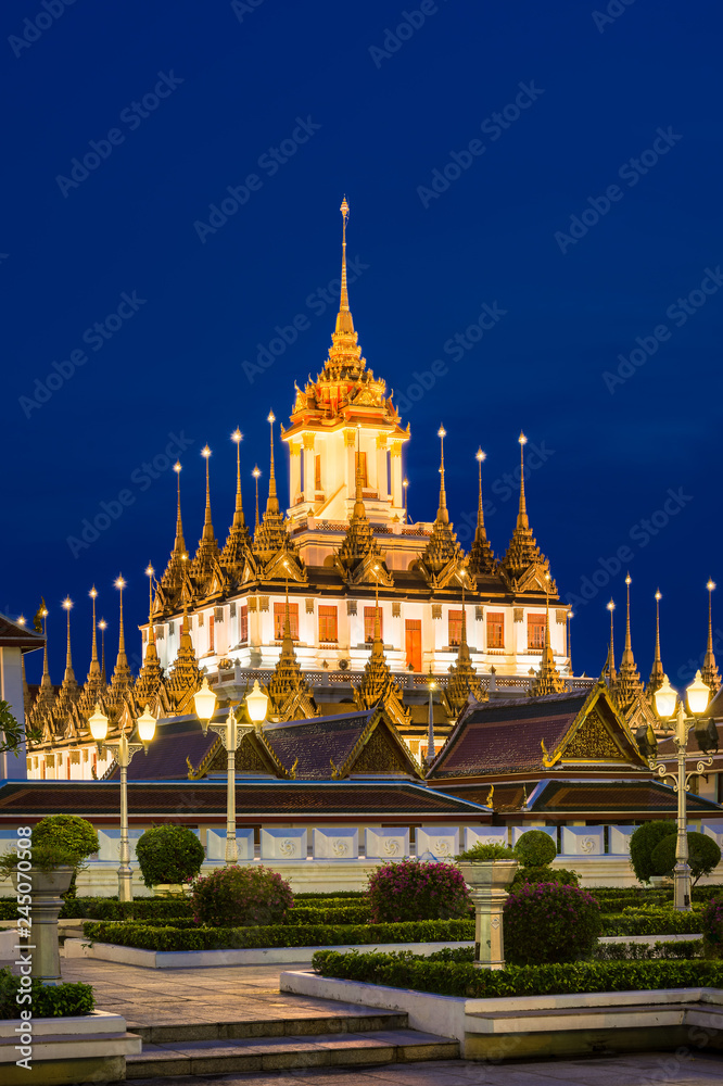 Loha Prasat Metal Palace in Wat Ratchanaddar, Bangkok, Thailand