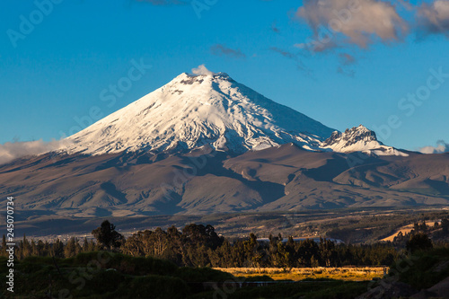 Cotopaxi in winter with plenty of snow