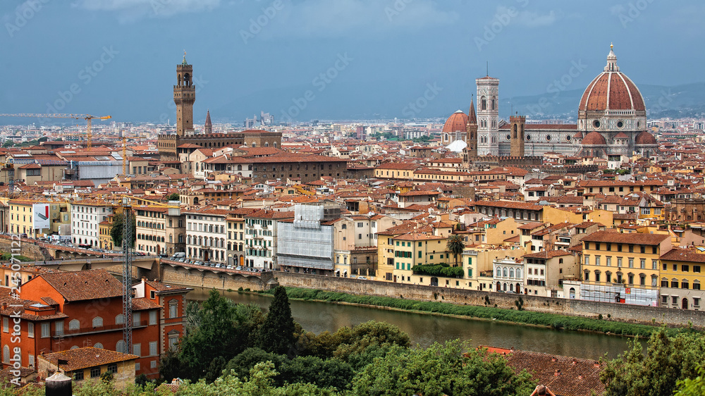 The view from Michelangelo Square: City of Florence
