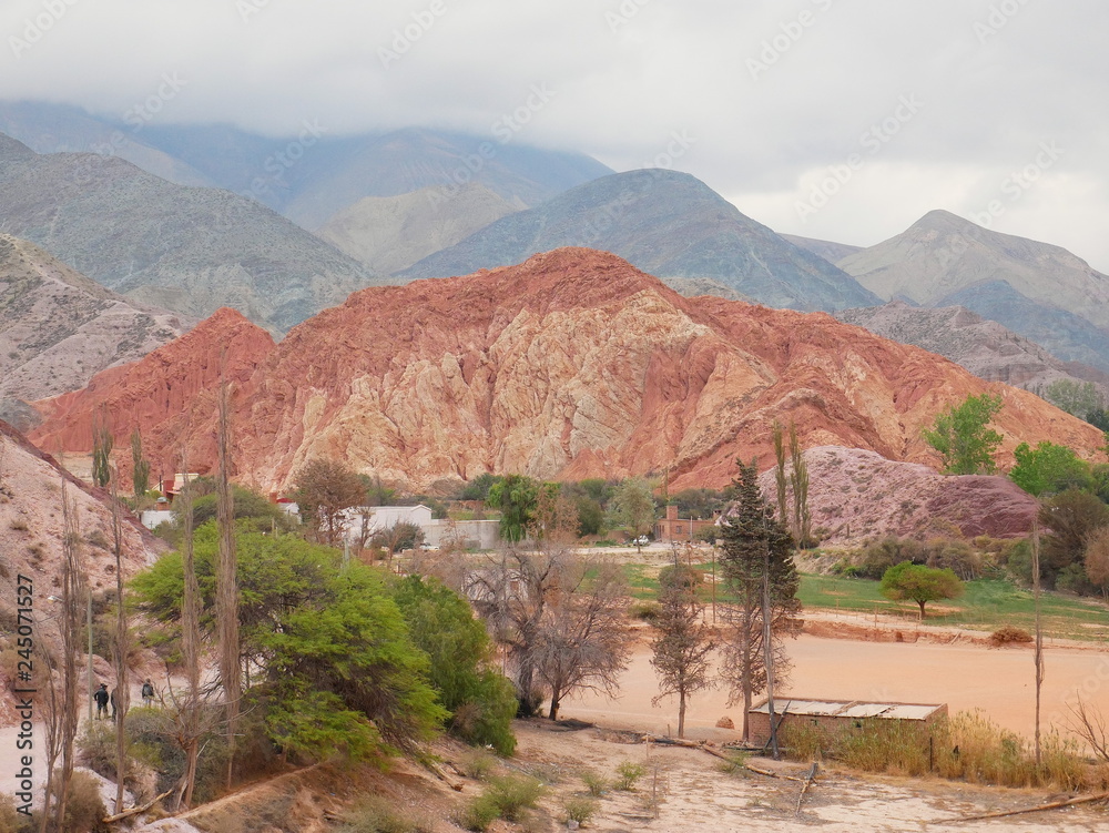 Red rocks at Purmamarca, Argentina
