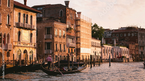 Grand Canal with a Gondola (Venice, IT) photo