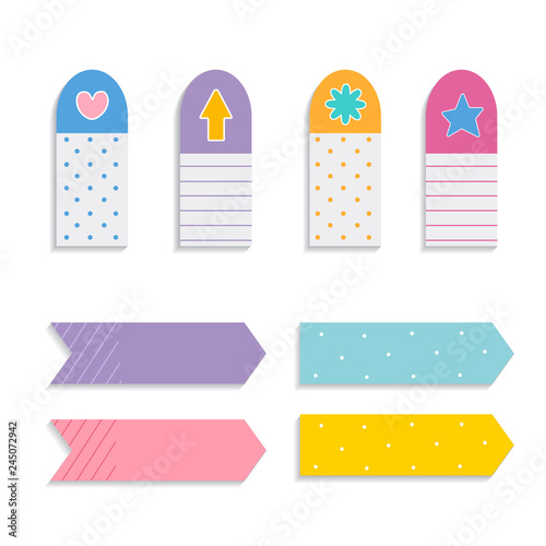 Colorful sticky note set