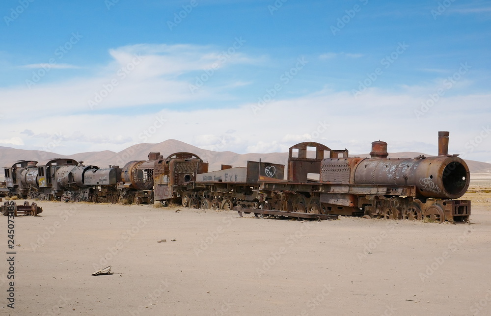 Train cemetary near Uyuni, Bolovia