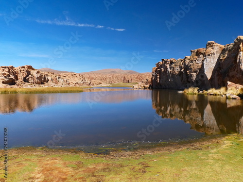 Laguna escondida in Sur Lipez, Bolivia