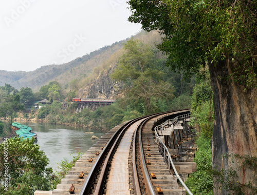 Death Railway danger create period World war two Sai Yok, Kanchanaburi Near Bangkok Thailand