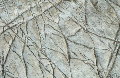 Closeup surface of old big rock for decoration in the garden texture background