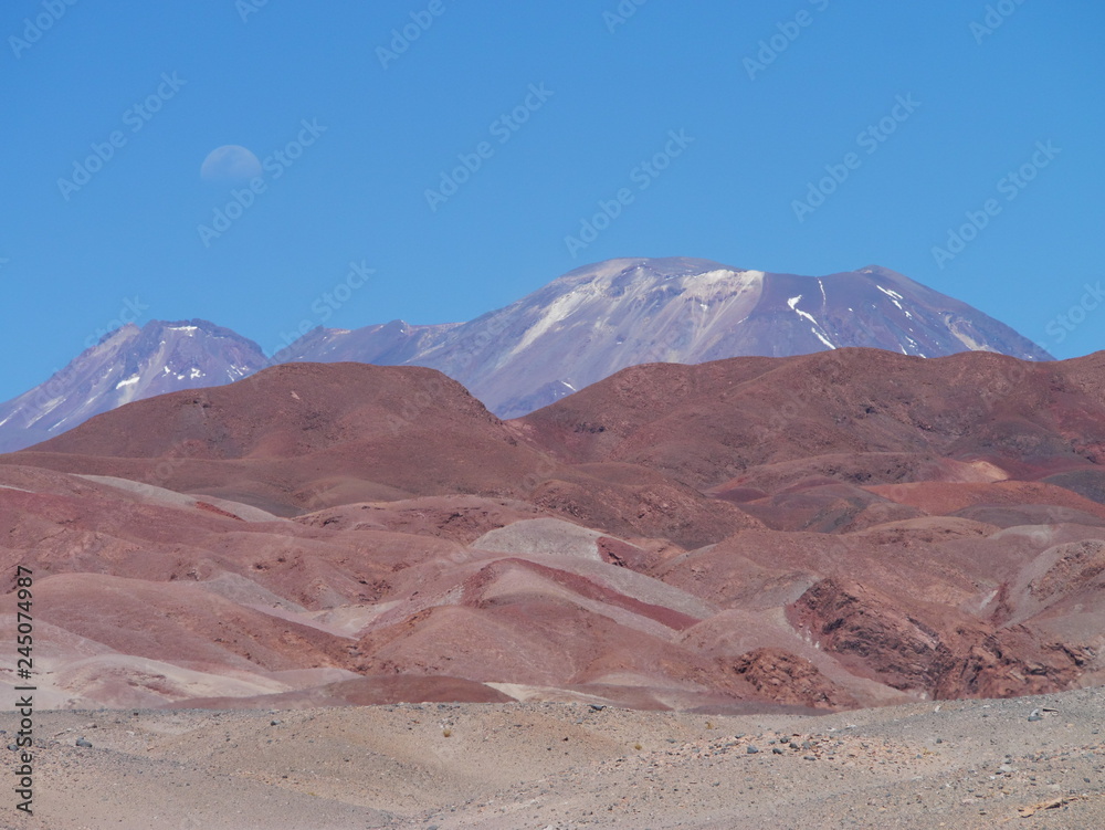 Rock formations in the desert of Atacama