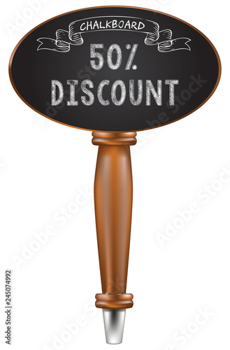 Chalkboard with a discount
