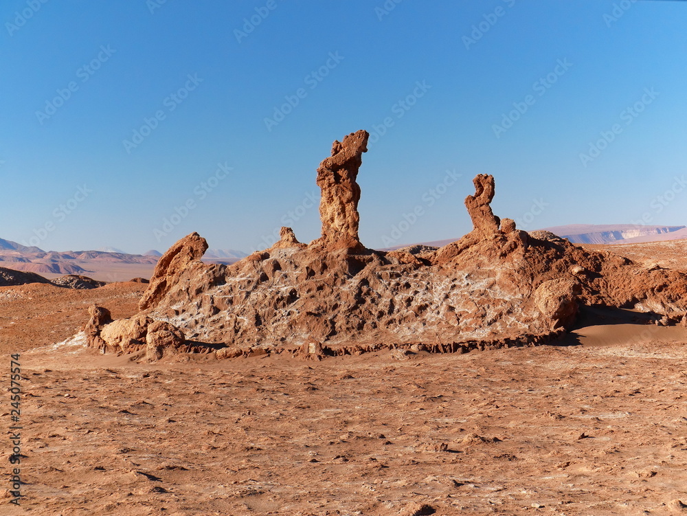 Rock formations in the desert of Atacama