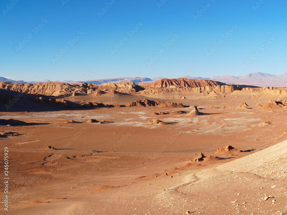 Rock formations in the desert of Atacama
