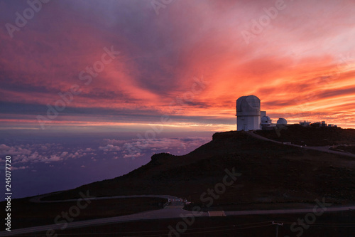 Haleakala Observatory at Sunset photo