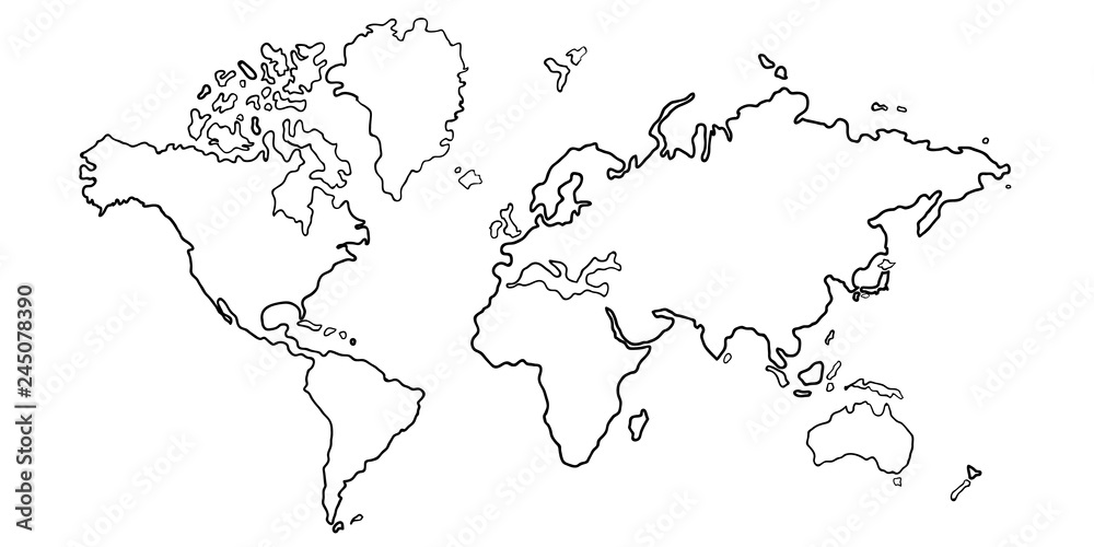 世界 地図 大陸 アイコン Stock Vector Adobe Stock