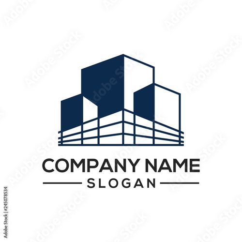 Building construction design to be used as a logo icon template for business constructors and more.