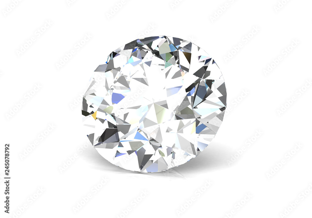 diamond on white background (high resolution 3D image) - Illustration diamond on white background (high resolution 3D image) - Illustration