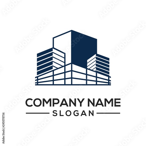 Building construction design to be used as a logo icon template for business constructors and more.