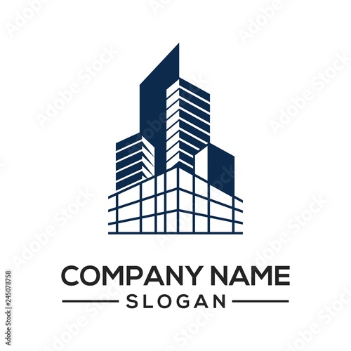 Building construction design to be used as a logo icon template for business constructors and more.