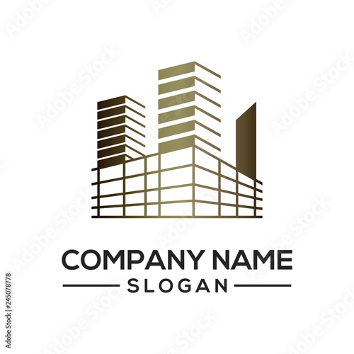 Building construction design to be used as a logo icon template for business constructors and more.