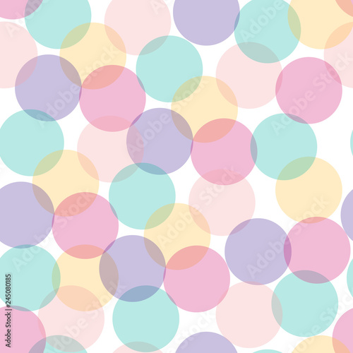 Seamless pattern with low opacity circles. Vector illustration.