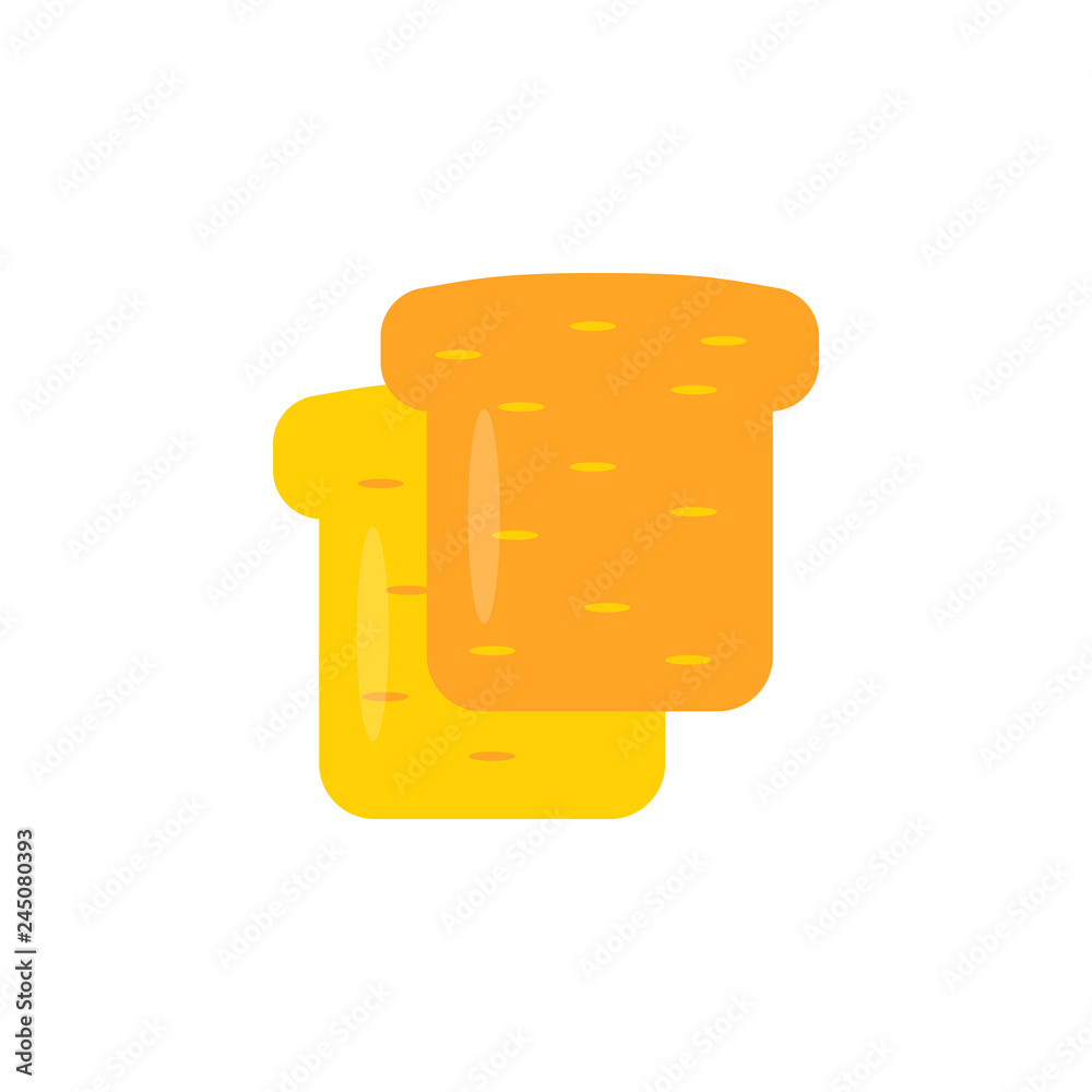 Bread icon in flat style izolated on white background. Vector illustration Bread icon in flat style izolated on white background. Vector illustration