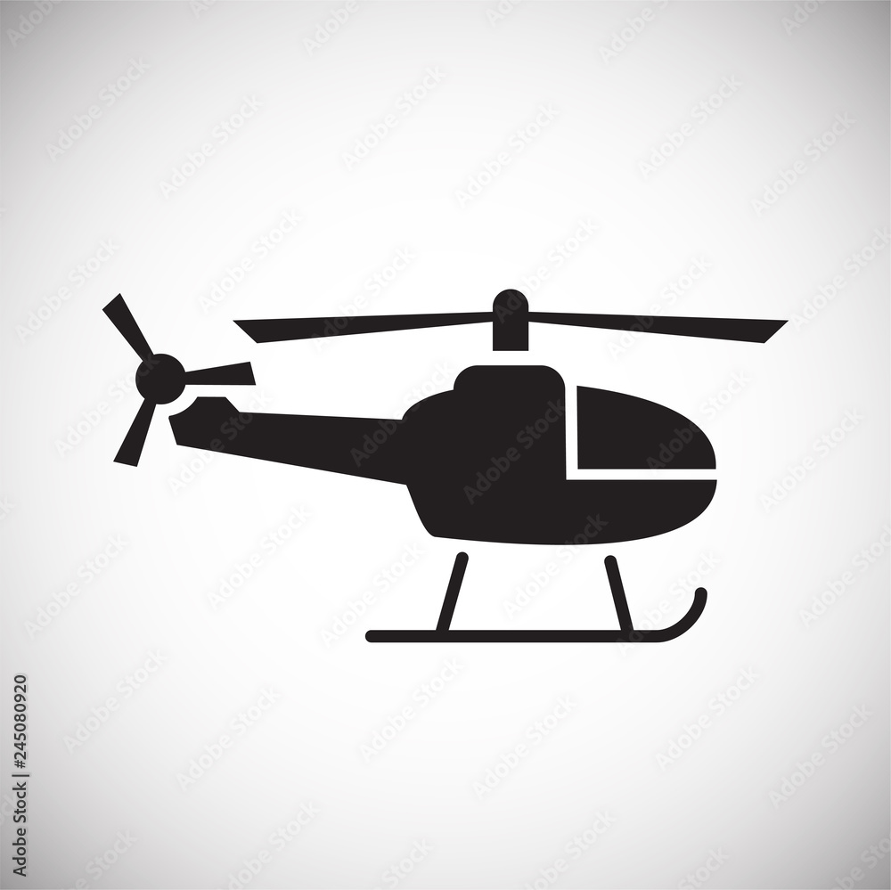 Helicopter icon on white background for graphic and web design, Modern simple vector sign. Internet concept. Trendy symbol for website design web button or mobile app Helicopter icon on white background for graphic and web design, Modern simple vector sign. Internet concept. Trendy symbol for website design web button or mobile app