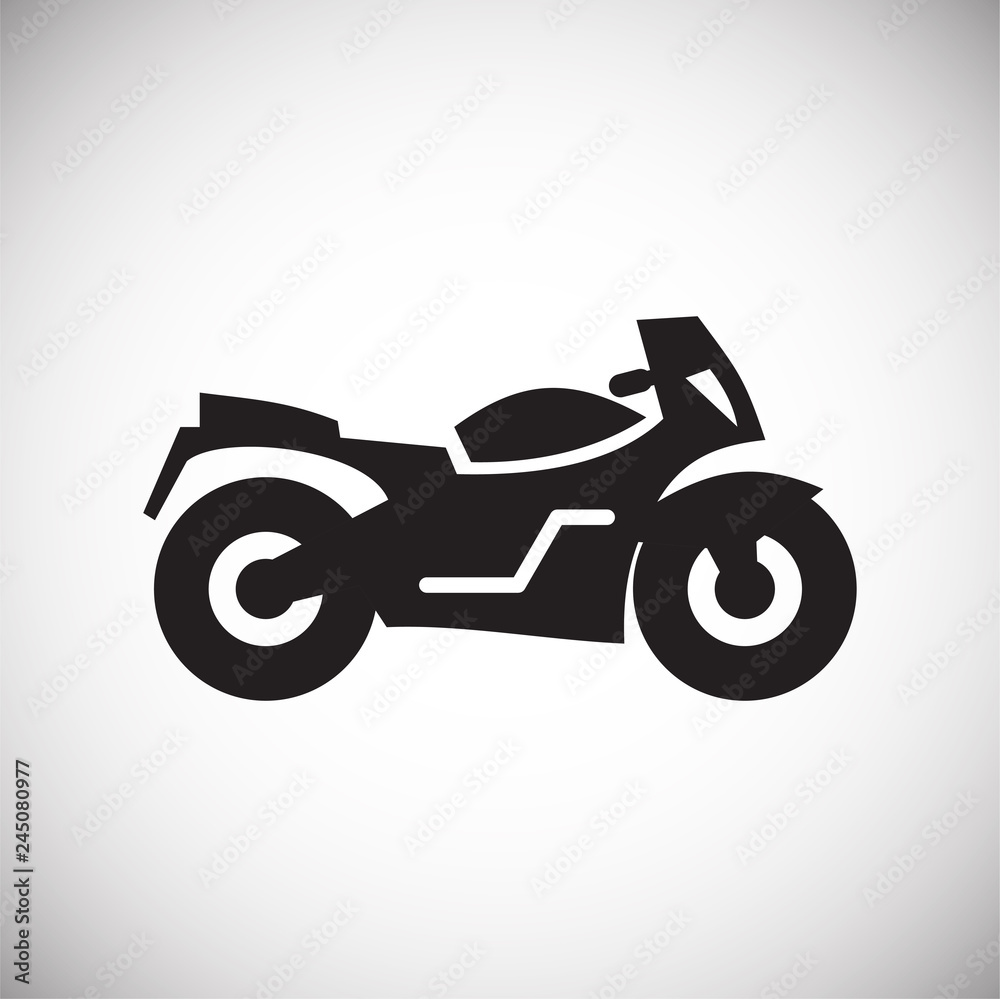 Motorcycle icon on white background for graphic and web design, Modern simple vector sign. Internet concept. Trendy symbol for website design web button or mobile app