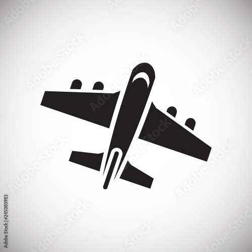 Airplane icon on white background for graphic and web design, Modern simple vector sign. Internet concept. Trendy symbol for website design web button or mobile app